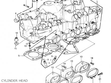 CYLINDER HEAD - KZ1300A2 1980 USA CANADA