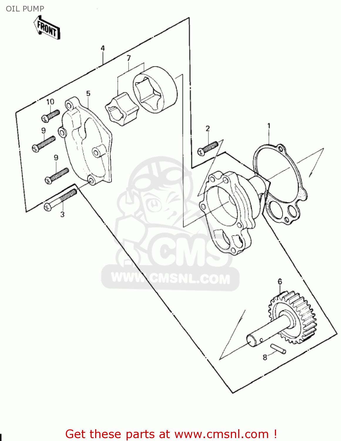 OIL PUMP KZ1300A3 1981 USA CANADA