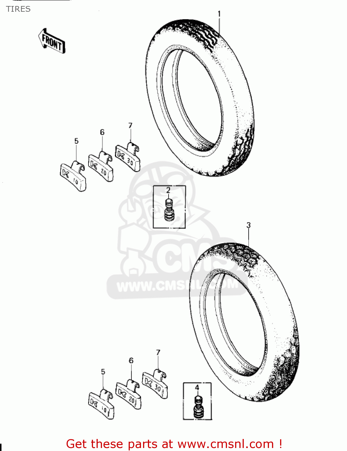 TIRES KZ1300A3 1981 USA CANADA