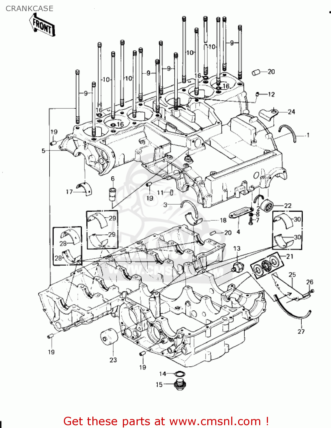 CRANKCASE KZ1300A3 1981 USA CANADA