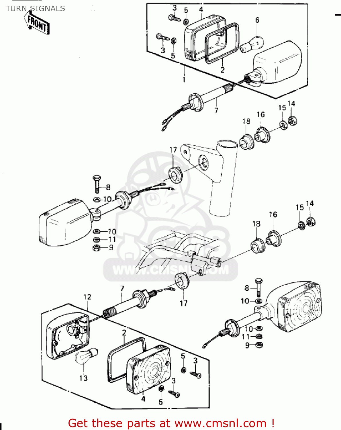 TURN SIGNALS KZ1300A3 1981 USA CANADA