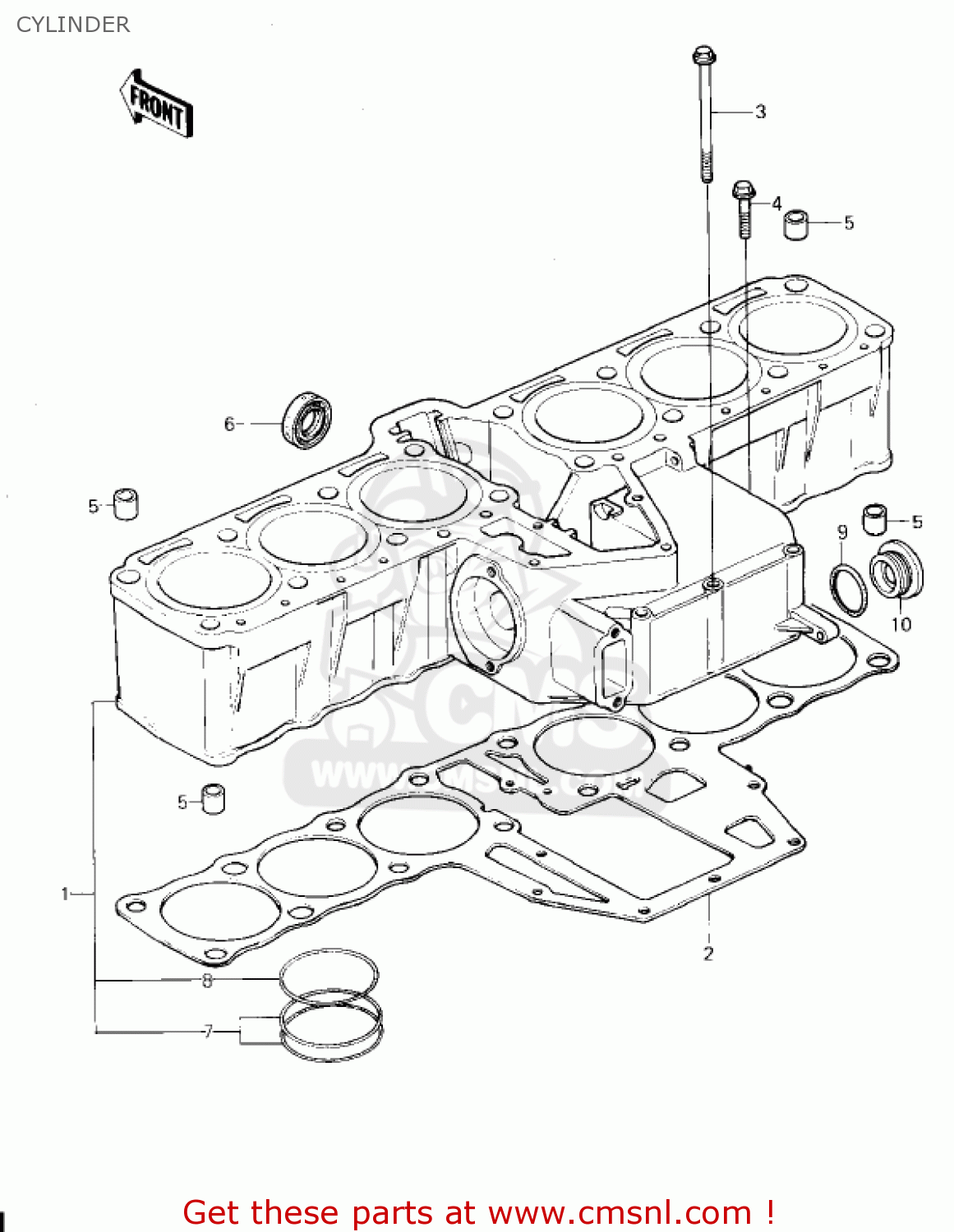 CYLINDER KZ1300A3 1981 USA CANADA