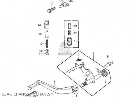 GEAR CHANGE MECHANISM - KZ1300A3 1981 USA CANADA