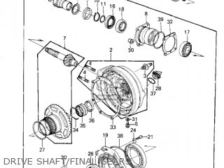 DRIVE SHAFT/FINAL GEARS - KZ1300A3 1981 USA CANADA