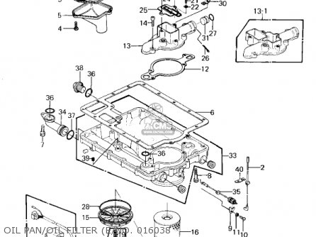 OIL PAN/OIL FILTER (E/NO. 016038 - KZ1300A3 1981 USA CANADA
