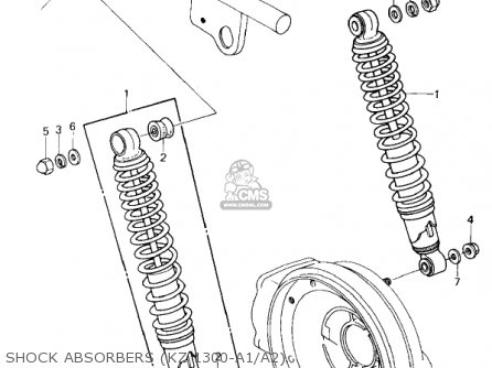 SHOCK ABSORBERS (KZ 1300-A1/A2) - KZ1300A3 1981 USA CANADA
