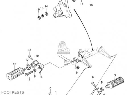 FOOTRESTS - KZ1300A3 1981 USA CANADA