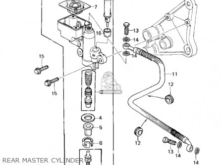 REAR MASTER CYLINDER - KZ1300A3 1981 USA CANADA