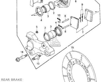 REAR BRAKE - KZ1300A3 1981 USA CANADA