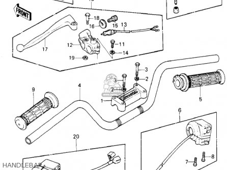HANDLEBAR - KZ1300A3 1981 USA CANADA