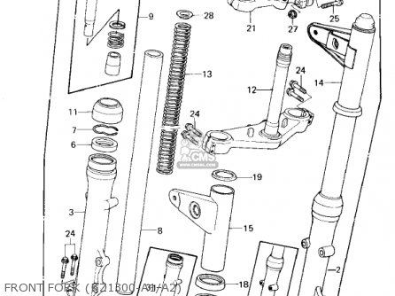 FRONT FORK (KZ1300-A1/A2) - KZ1300A3 1981 USA CANADA