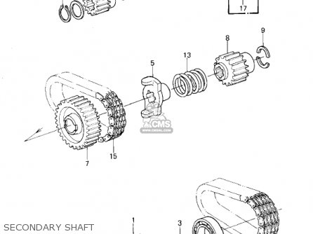 SECONDARY SHAFT - KZ1300A3 1981 USA CANADA
