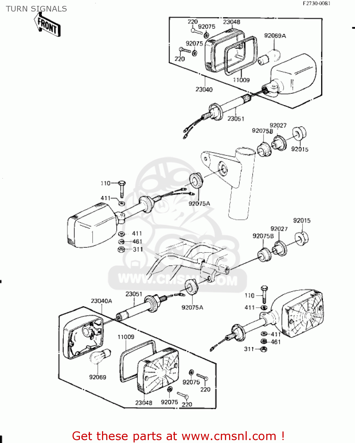 TURN SIGNALS KZ1300A4 1982 USA CANADA