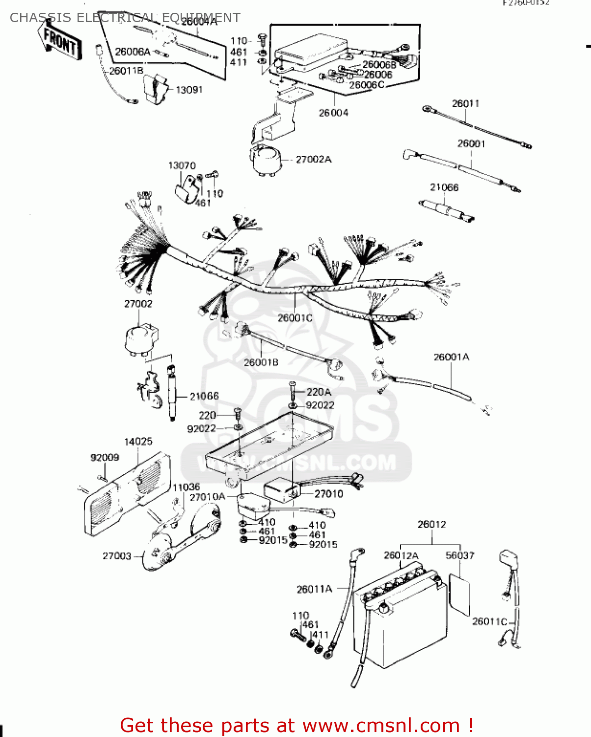CHASSIS ELECTRICAL EQUIPMENT KZ1300A4 1982 USA CANADA