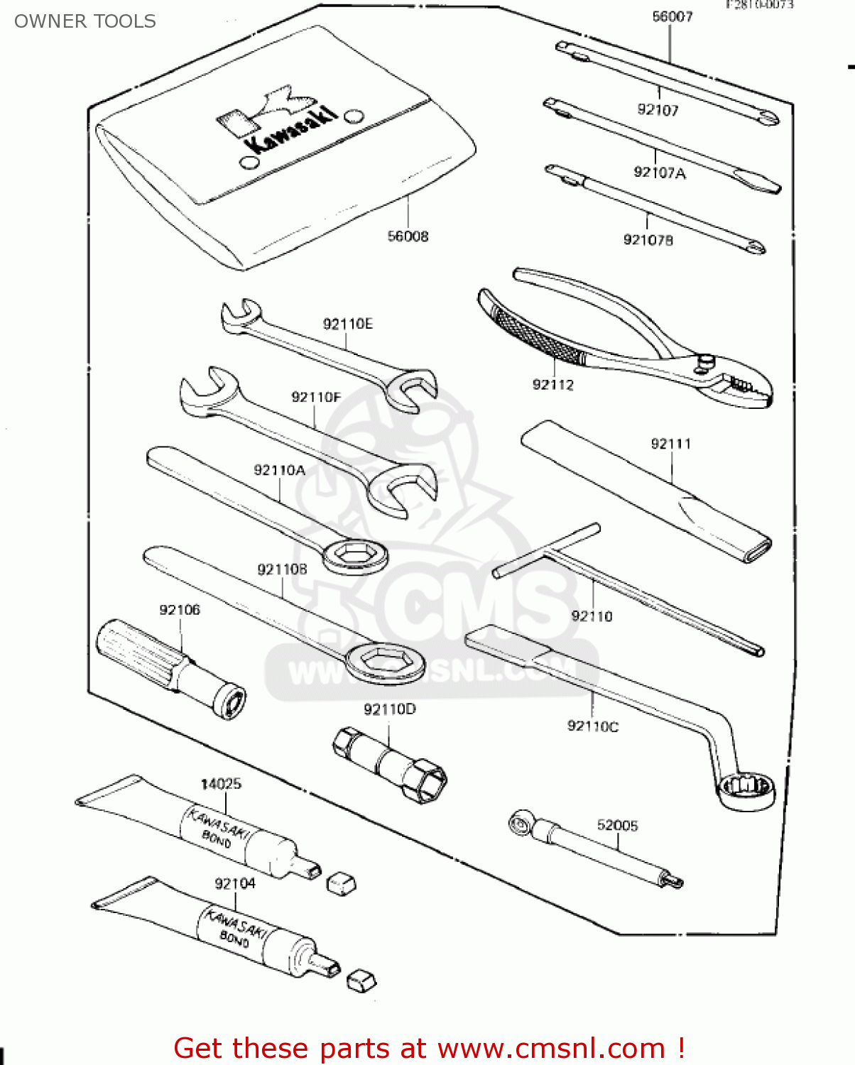 OWNER TOOLS KZ1300A4 1982 USA CANADA