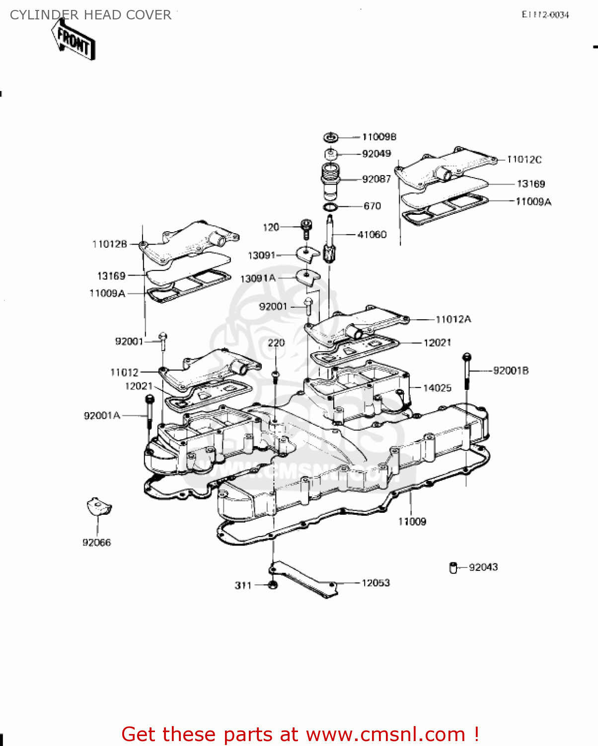 CYLINDER HEAD COVER KZ1300A4 1982 USA CANADA