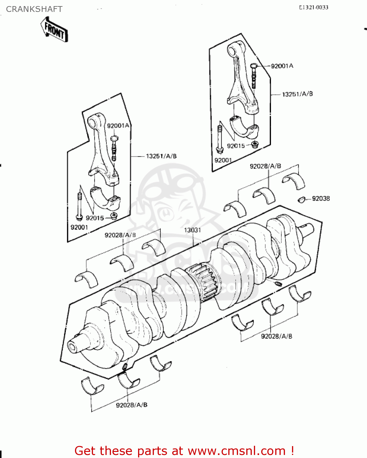 CRANKSHAFT KZ1300A4 1982 USA CANADA