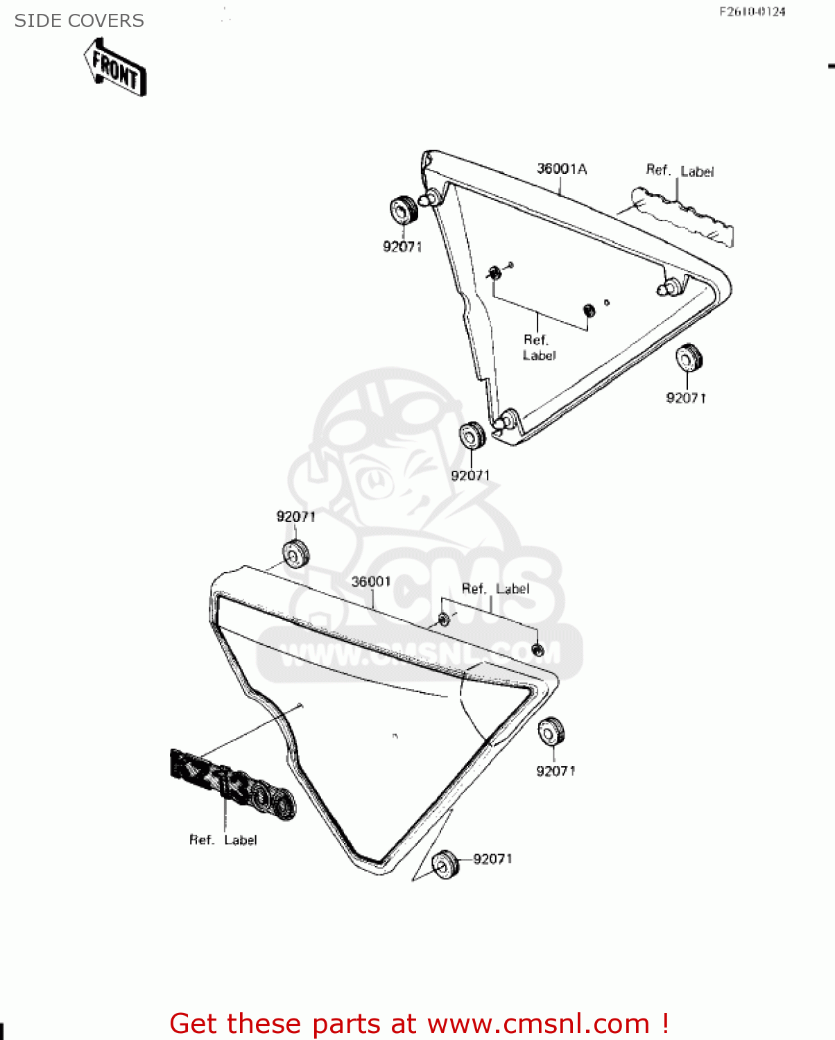 SIDE COVERS KZ1300A4 1982 USA CANADA