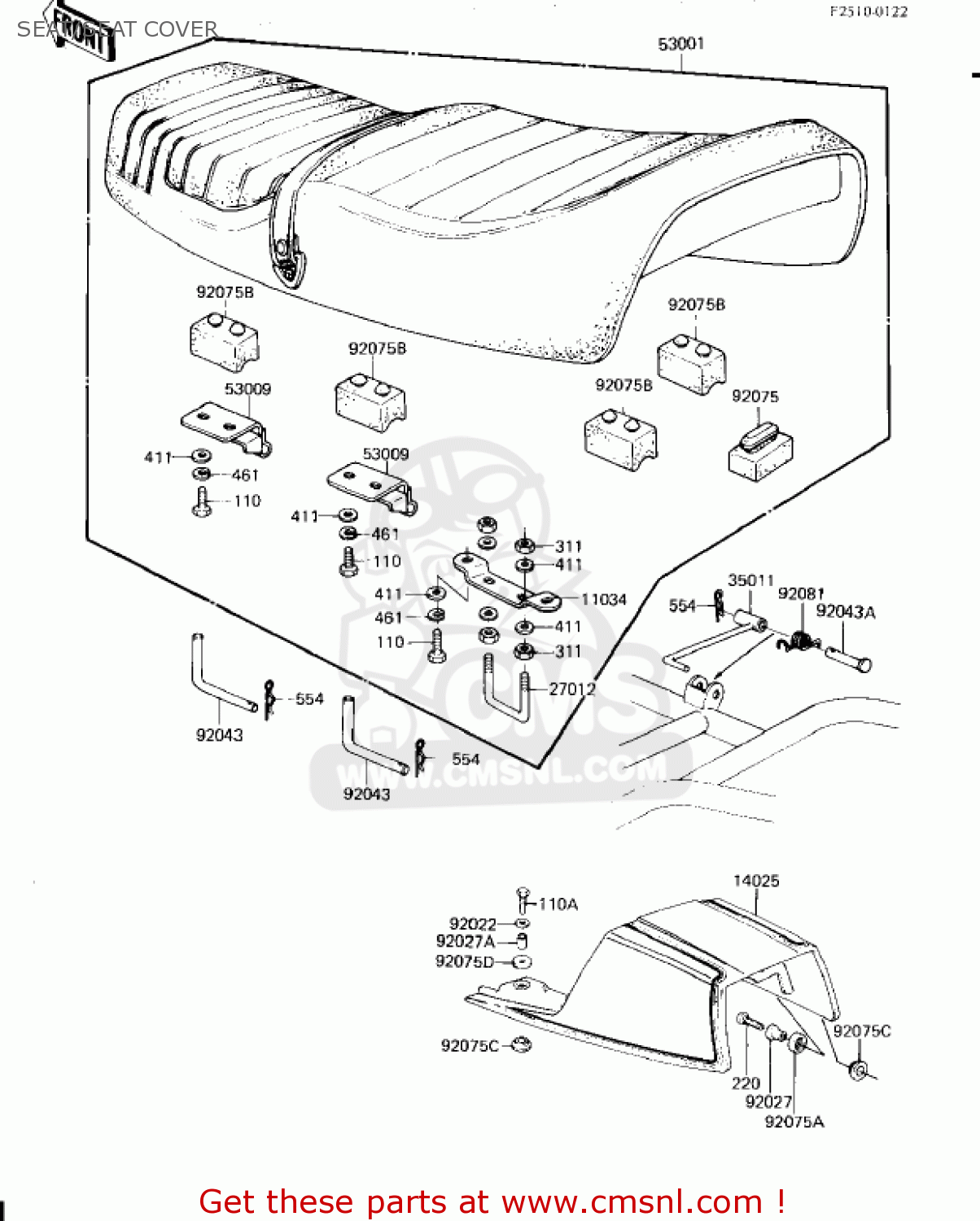 SEAT/SEAT COVER KZ1300A4 1982 USA CANADA