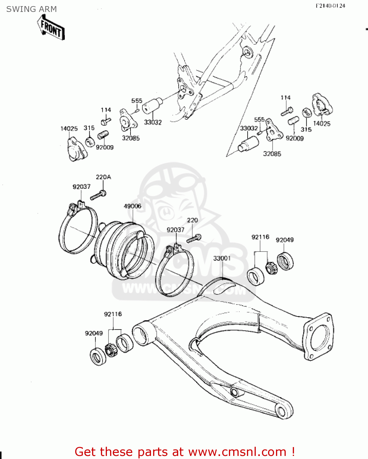 SWING ARM KZ1300A4 1982 USA CANADA