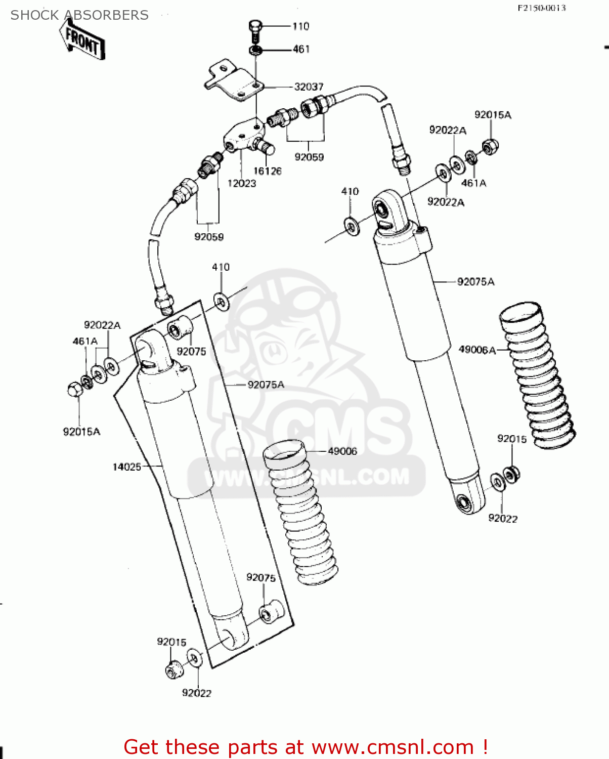 SHOCK ABSORBERS KZ1300A4 1982 USA CANADA