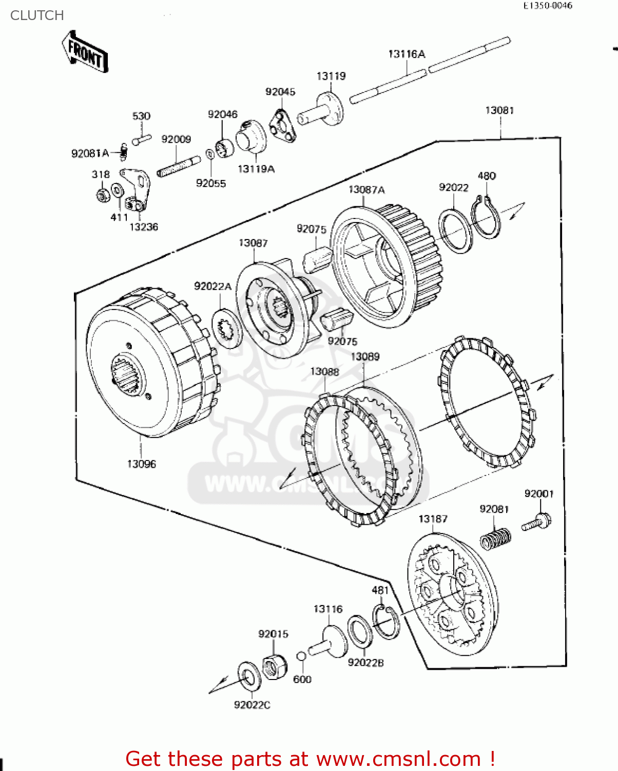 CLUTCH KZ1300A4 1982 USA CANADA