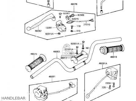 HANDLEBAR - KZ1300A4 1982 USA CANADA