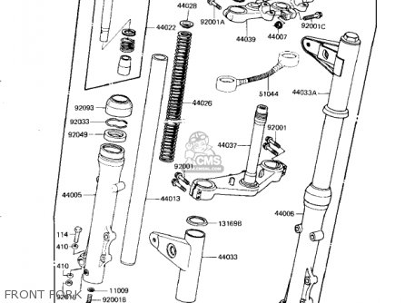 FRONT FORK - KZ1300A4 1982 USA CANADA