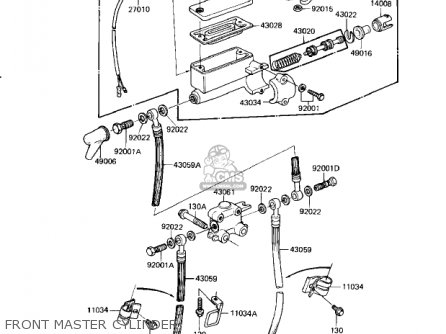 FRONT MASTER CYLINDER - KZ1300A4 1982 USA CANADA