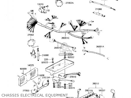 CHASSIS ELECTRICAL EQUIPMENT - KZ1300A4 1982 USA CANADA