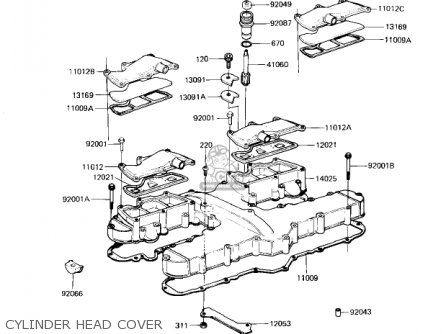 CYLINDER HEAD COVER - KZ1300A4 1982 USA CANADA