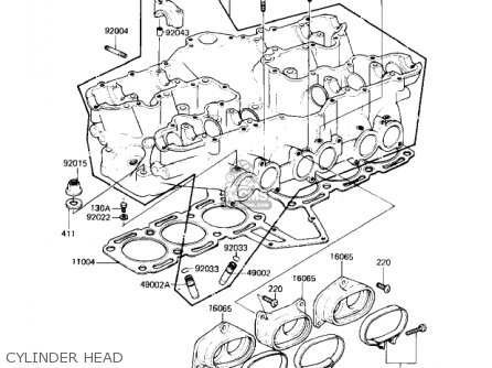 CYLINDER HEAD - KZ1300A4 1982 USA CANADA