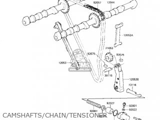 CAMSHAFTS/CHAIN/TENSIONER - KZ1300A4 1982 USA CANADA