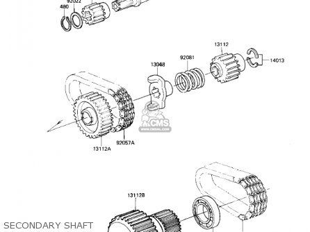 SECONDARY SHAFT - KZ1300A4 1982 USA CANADA