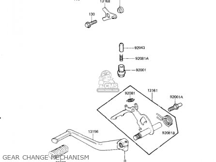 GEAR CHANGE MECHANISM - KZ1300A4 1982 USA CANADA