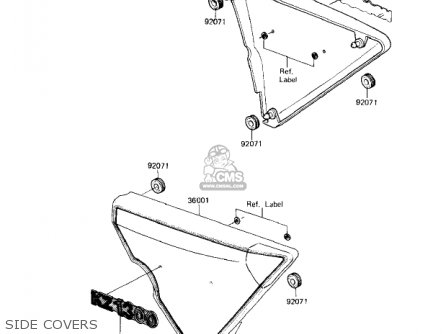 SIDE COVERS - KZ1300A4 1982 USA CANADA