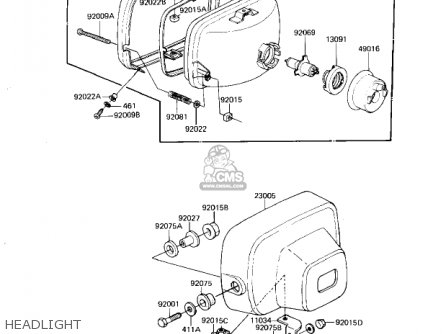 HEADLIGHT - KZ1300A4 1982 USA CANADA