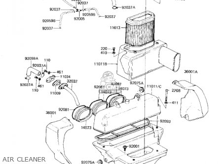 AIR CLEANER - KZ1300A4 1982 USA CANADA