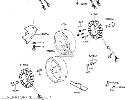 GENERATOR/REGULATOR - KZ1300A4 1982 USA CANADA