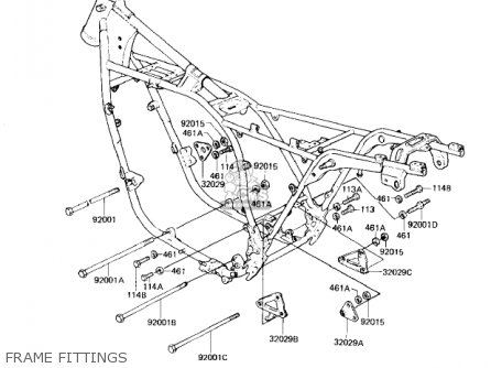 FRAME FITTINGS - KZ1300A4 1982 USA CANADA
