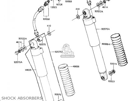 SHOCK ABSORBERS - KZ1300A4 1982 USA CANADA