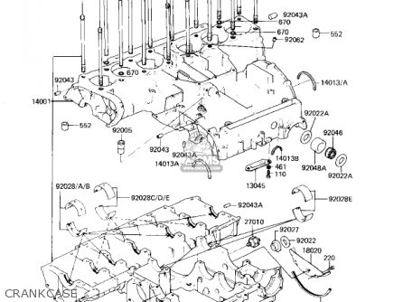 CRANKCASE - KZ1300A4 1982 USA CANADA