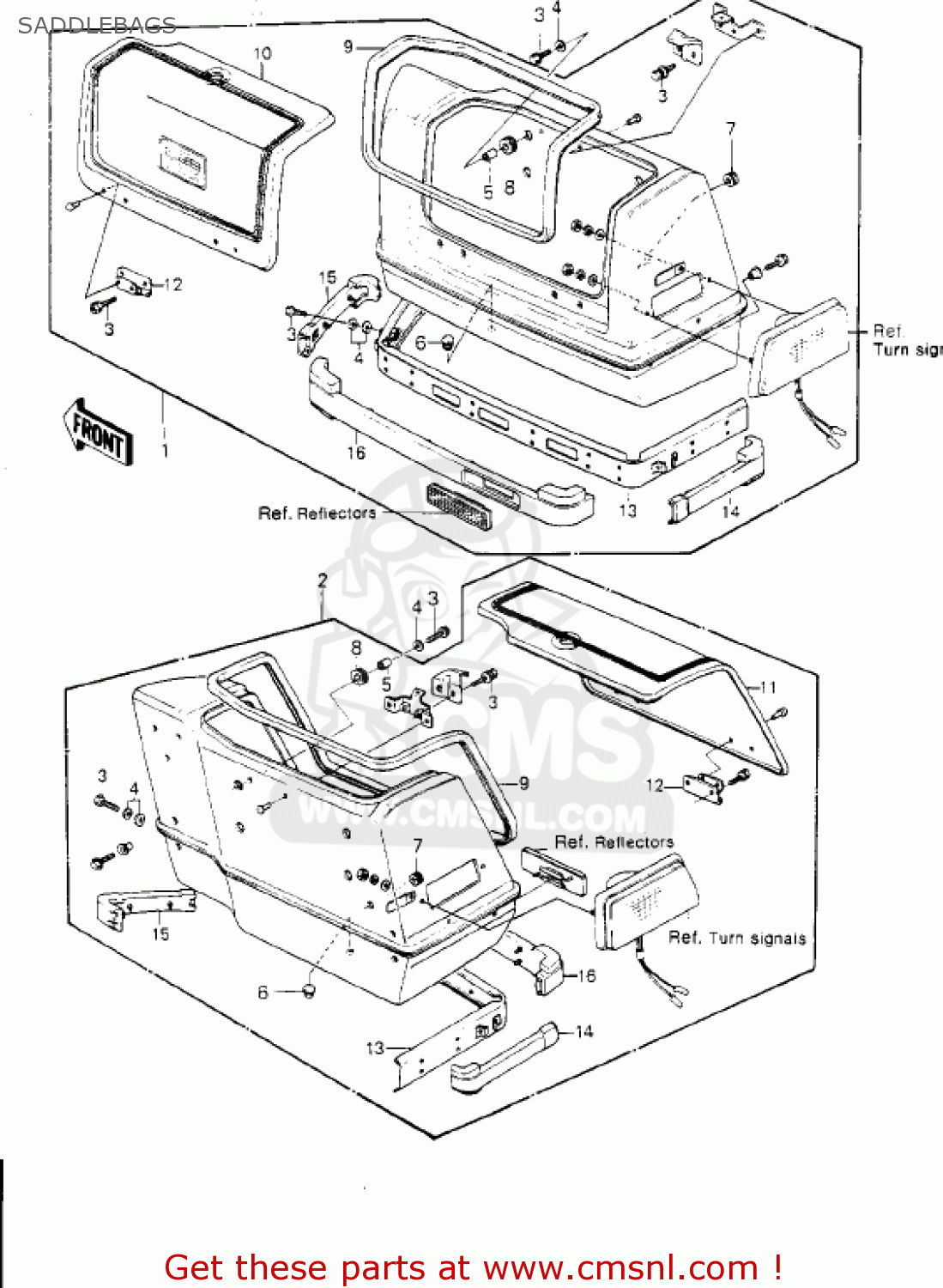 SADDLEBAGS KZ1300B2 1980 USA CANADA / MPH KPH
