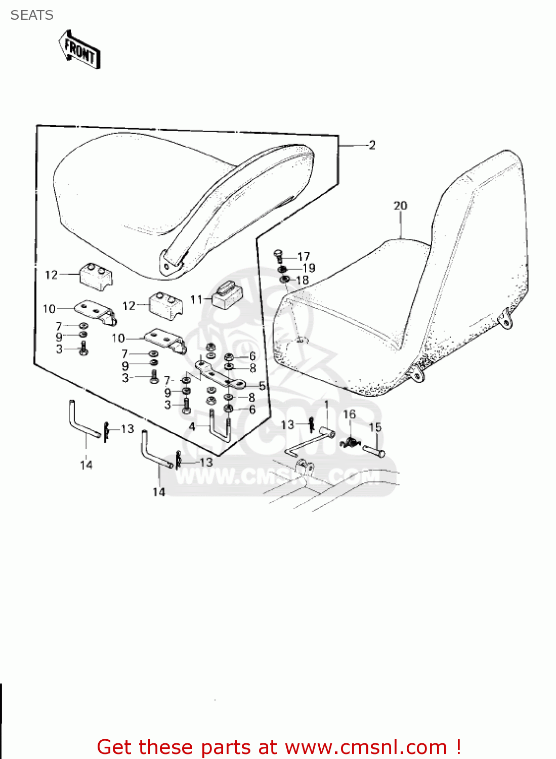 SEATS KZ1300B2 1980 USA CANADA / MPH KPH