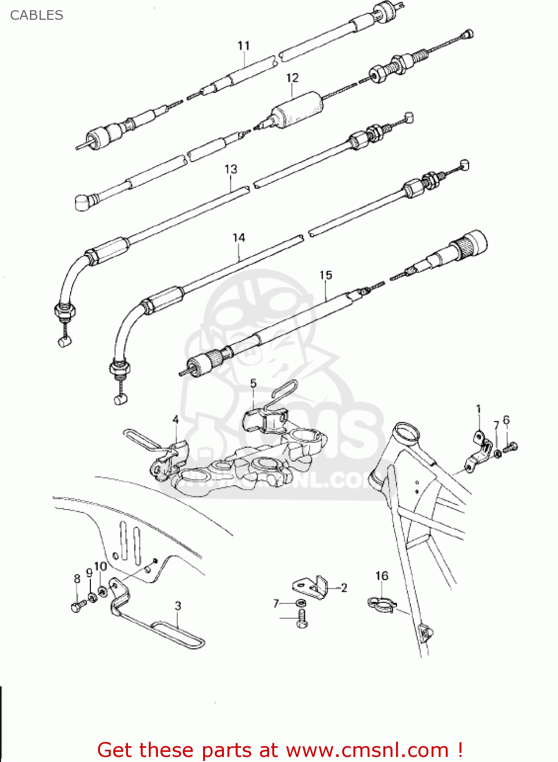 CABLES KZ1300B2 1980 USA CANADA / MPH KPH