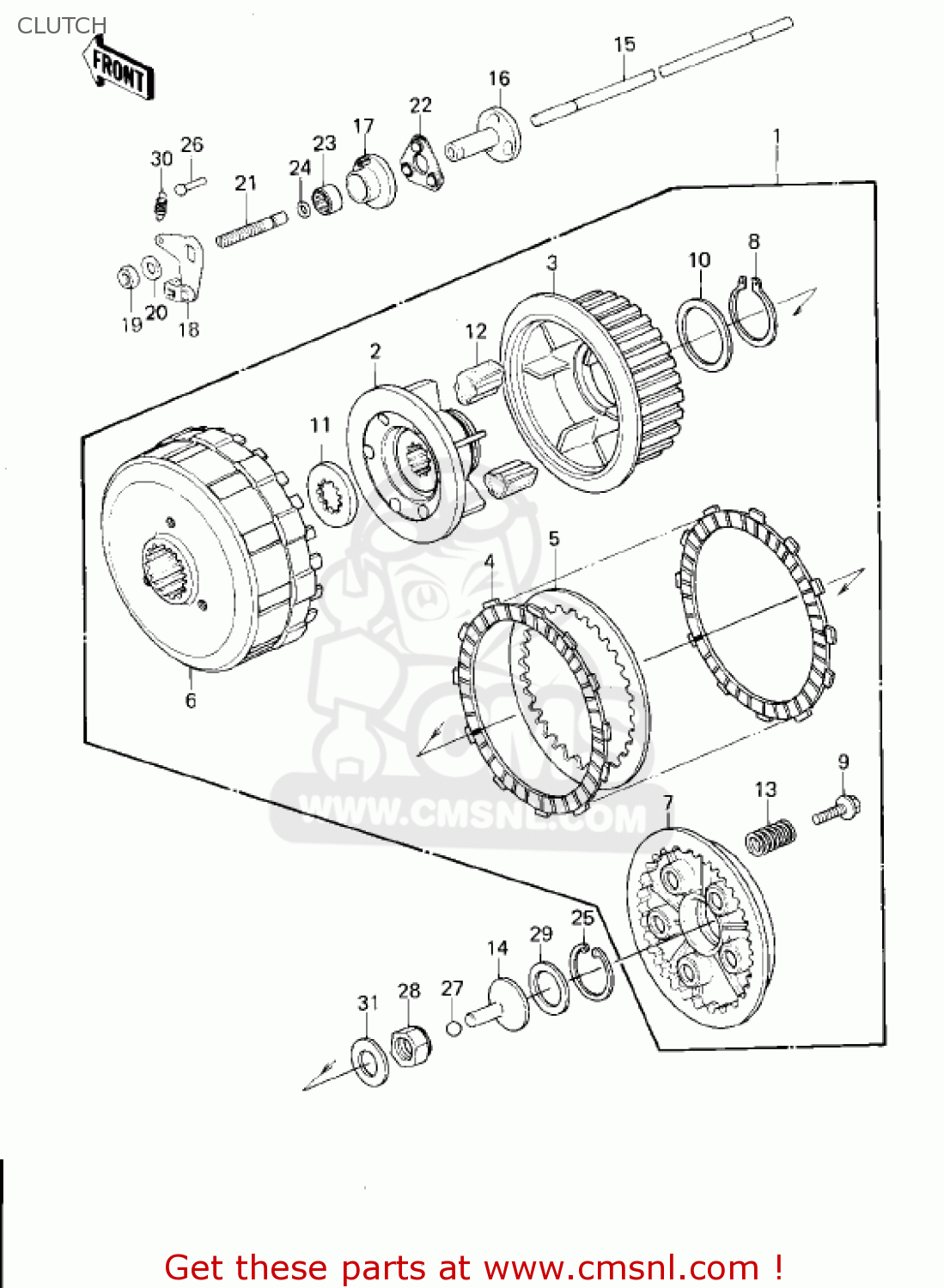 CLUTCH KZ1300B2 1980 USA CANADA / MPH KPH