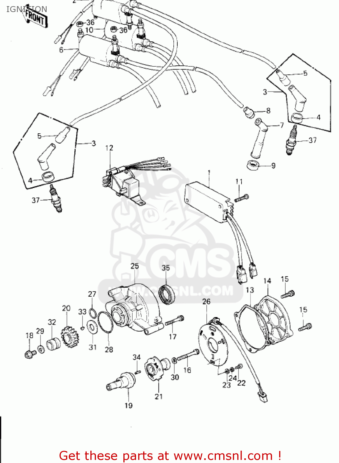 IGNITION KZ1300B2 1980 USA CANADA / MPH KPH