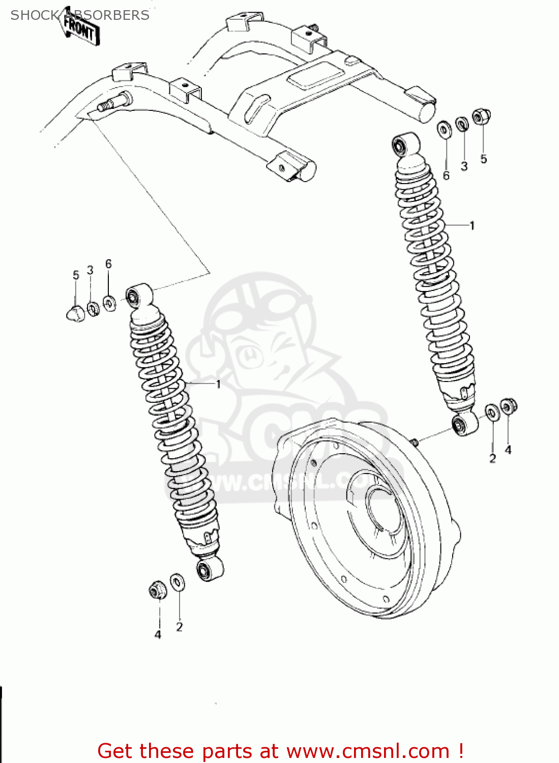 SHOCK ABSORBERS KZ1300B2 1980 USA CANADA / MPH KPH