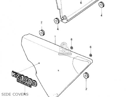 SIDE COVERS - KZ1300B2 1980 USA CANADA / MPH KPH