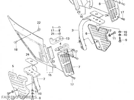 FAIRING LOWERS - KZ1300B2 1980 USA CANADA / MPH KPH